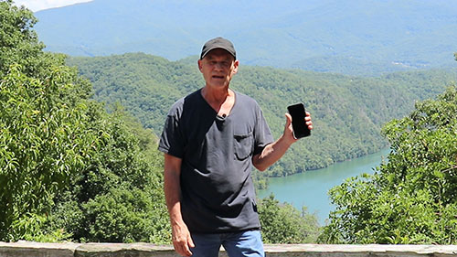 man holding a cellphone